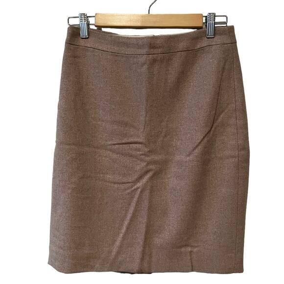 J Crew Wool pencil skirt Tan 2 - Picture 1 of 5